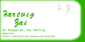 hartvig zai business card